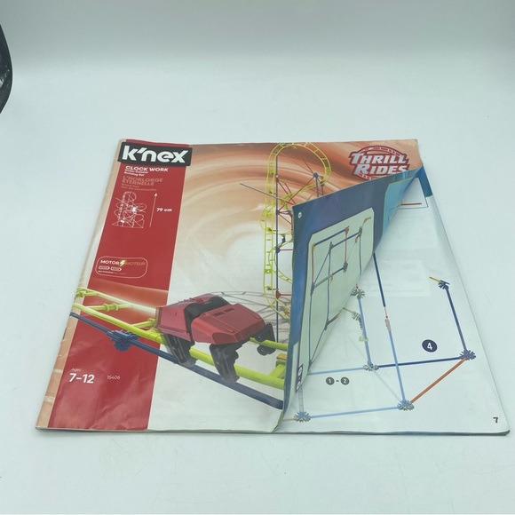 K'Nex Roller Coaster Clock Work Supersonic Swirl Instruction Manuals 13410 15406 - Picture 4 of 7